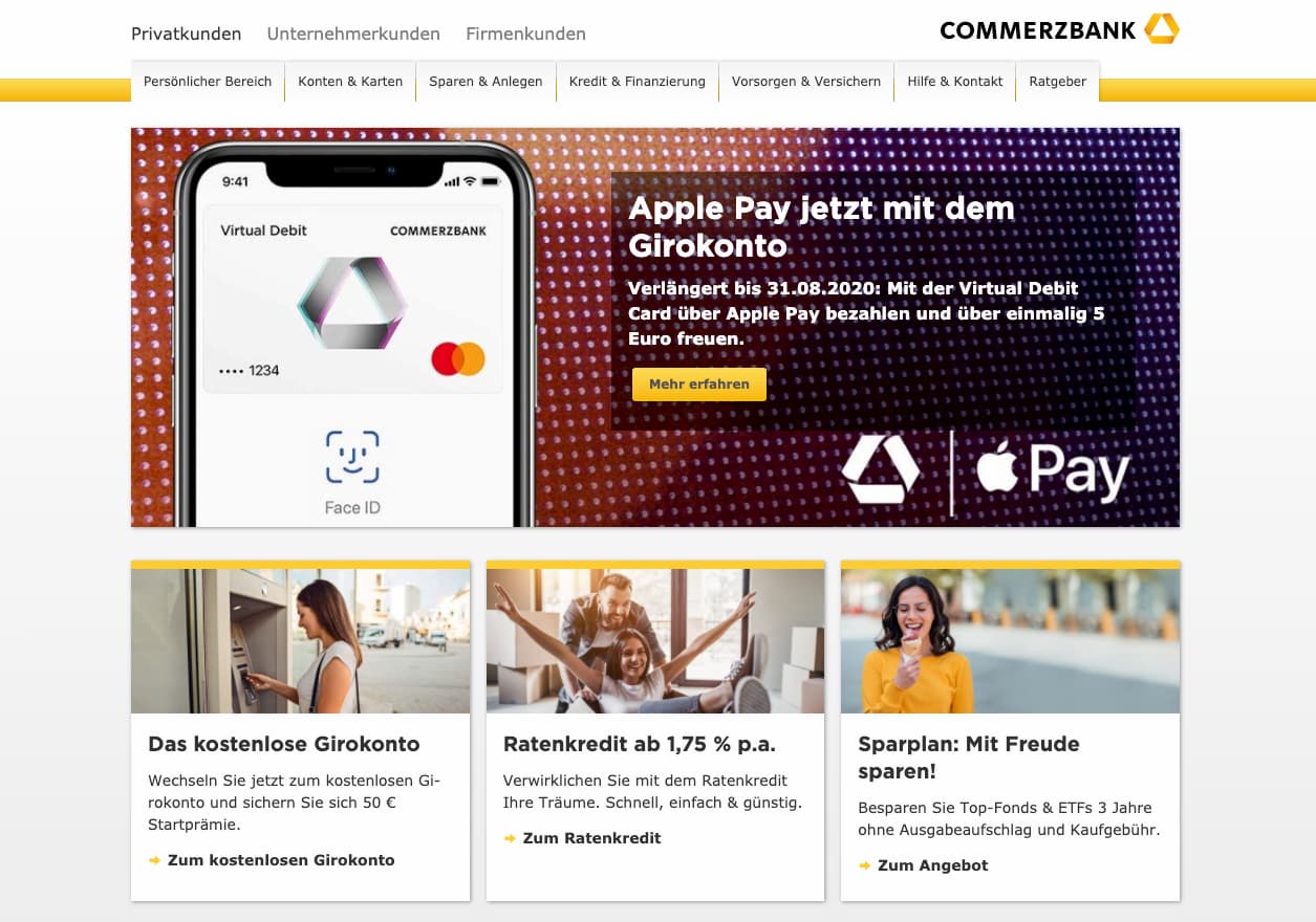 Commerzbank - Freelancer Geschäftskonto