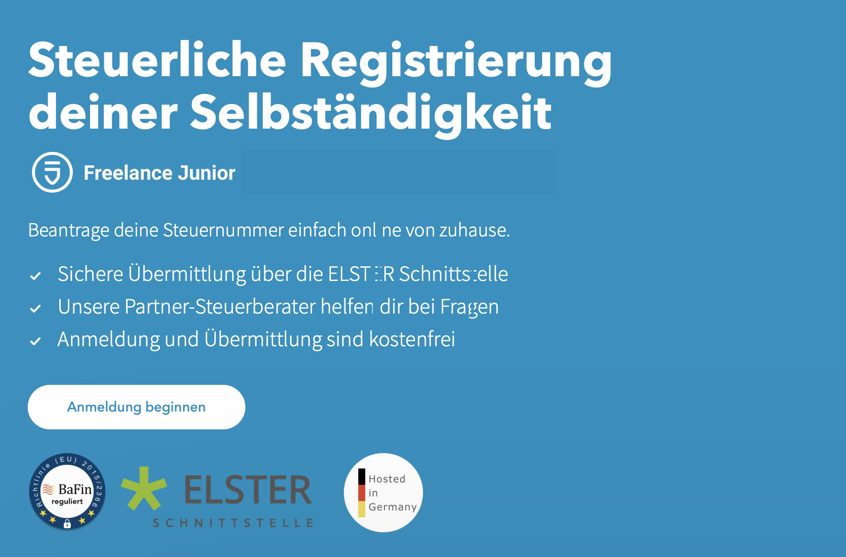 Selbstst&auml;ndig melden online