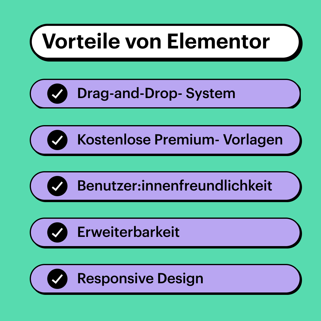 Vorteile von Elementor