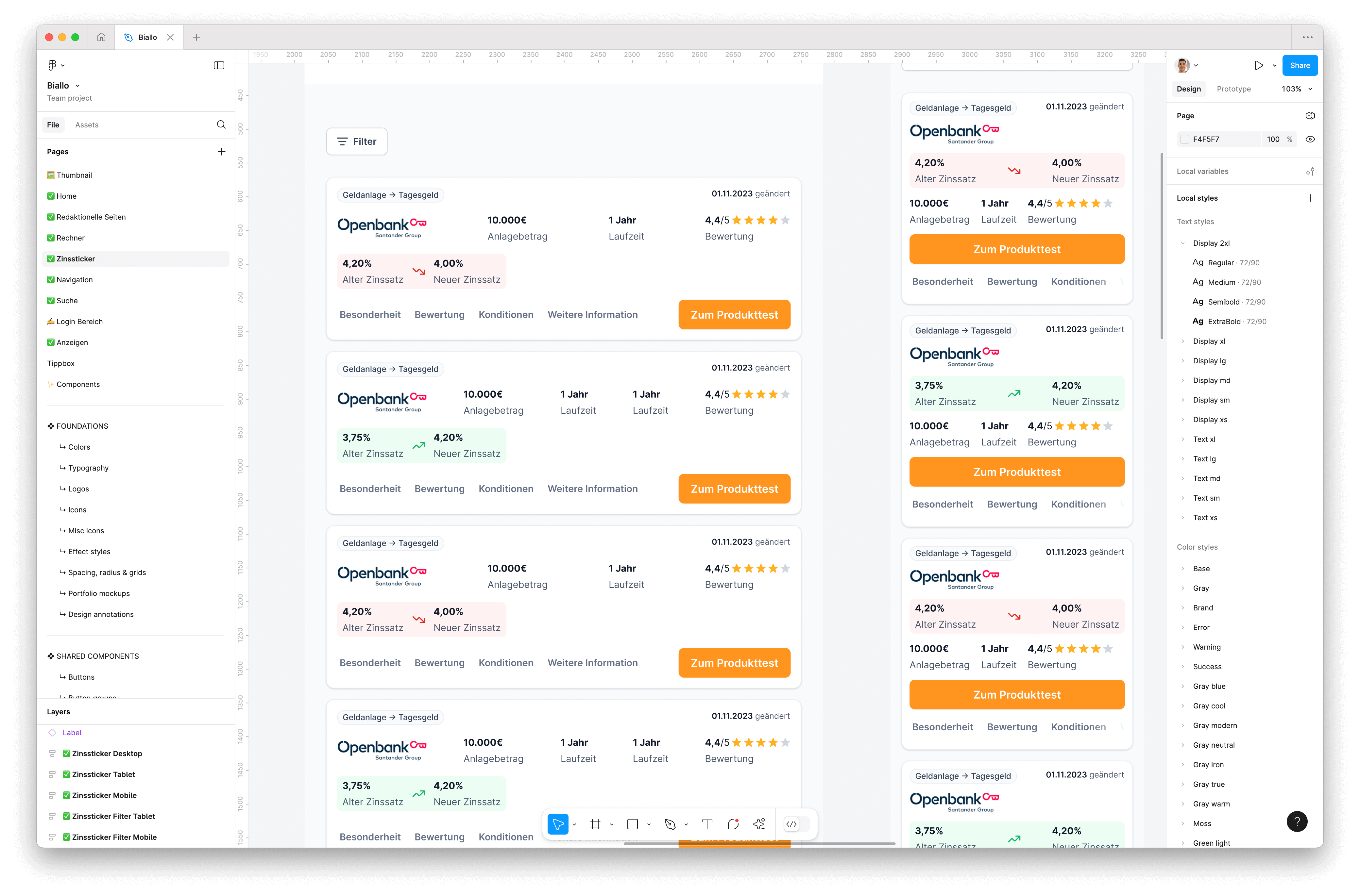 Figma Design Zinsrechner