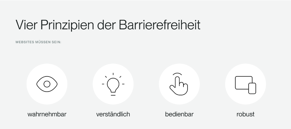 die vier prinzipien der barrierefreiheit