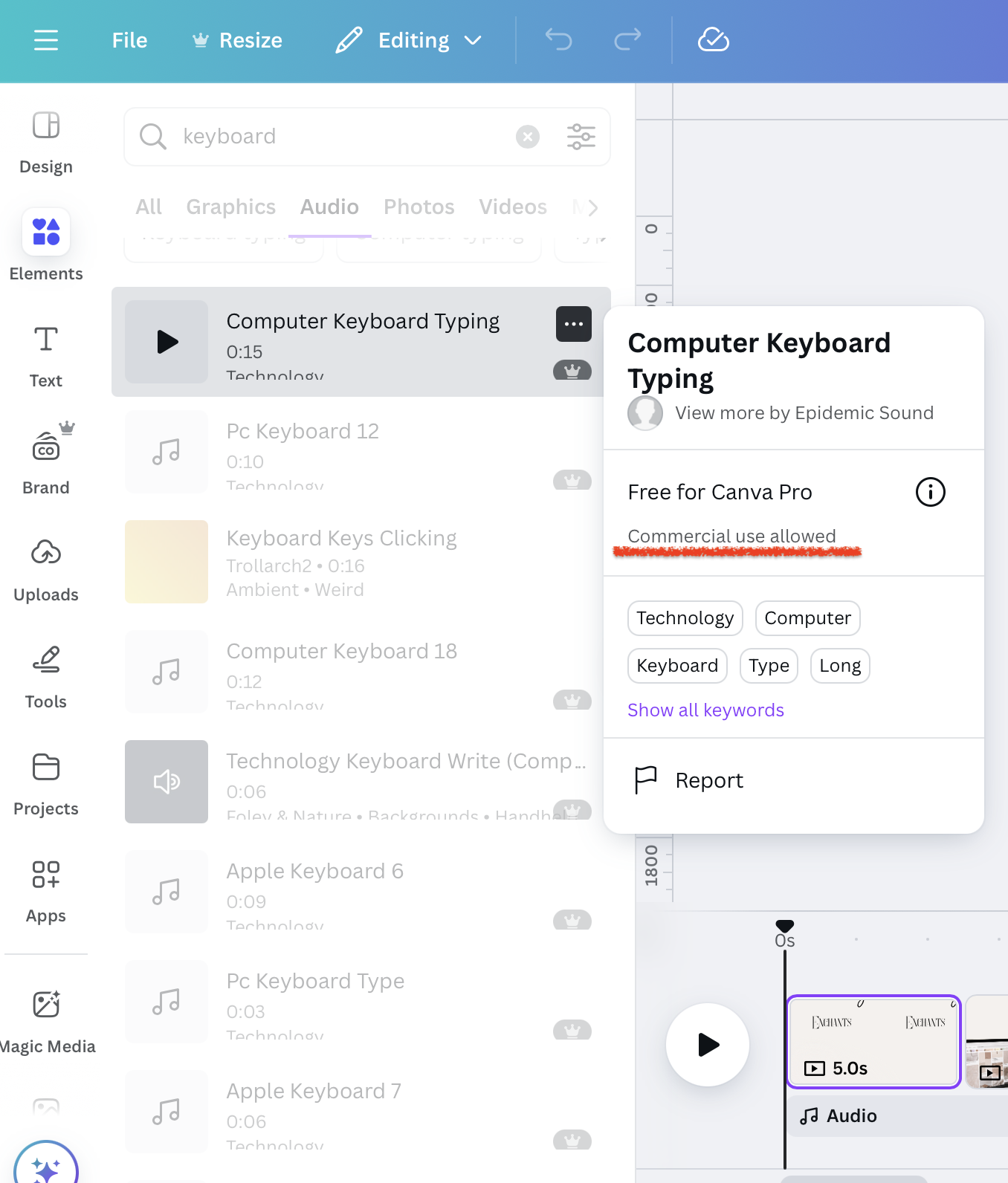 Musik auf Social Media von Canva nutzbar