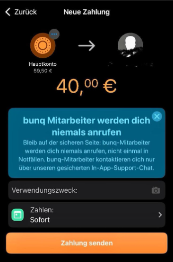 bunq Zahlungsverkehr