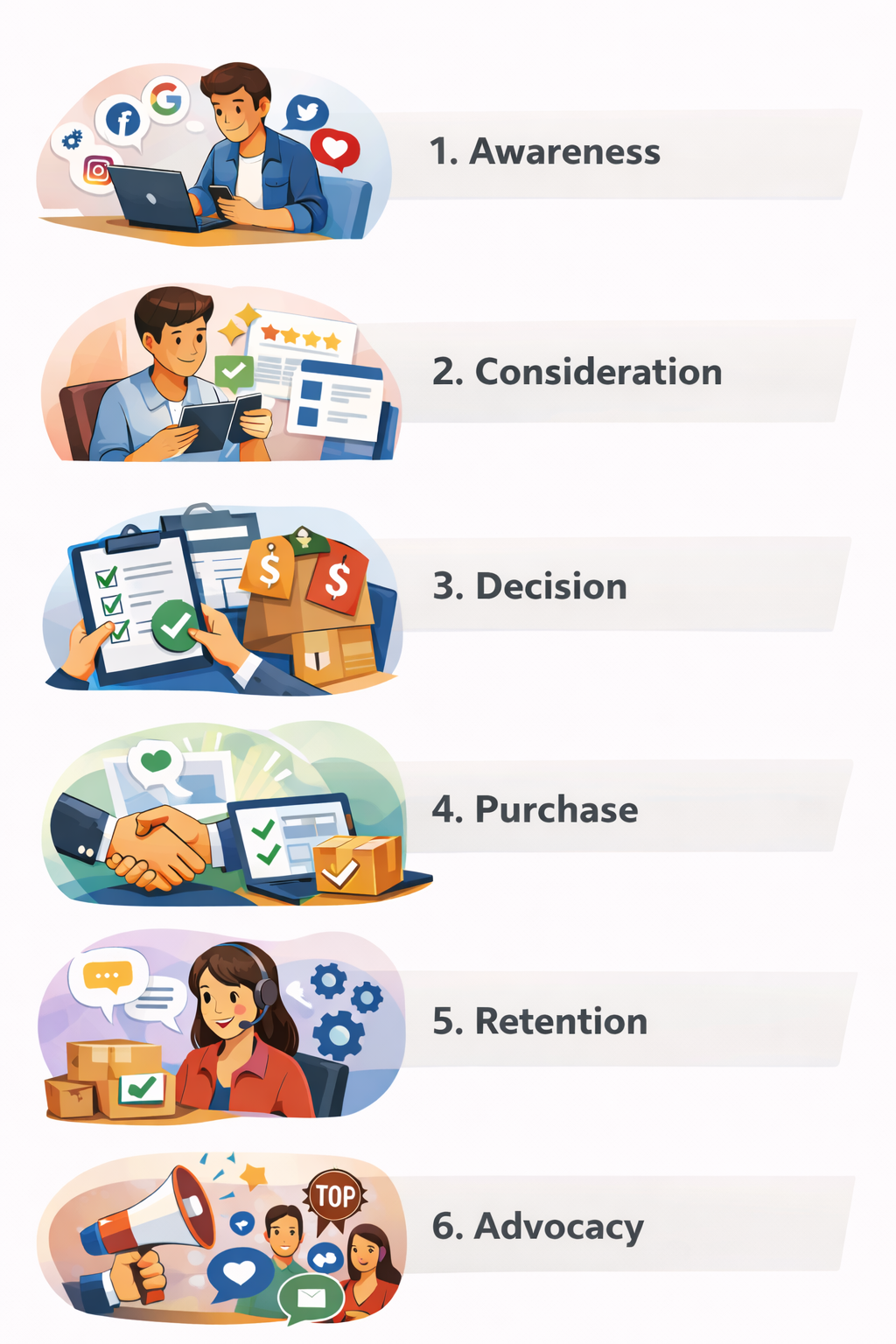 Customer Journey in 6 Schritten
