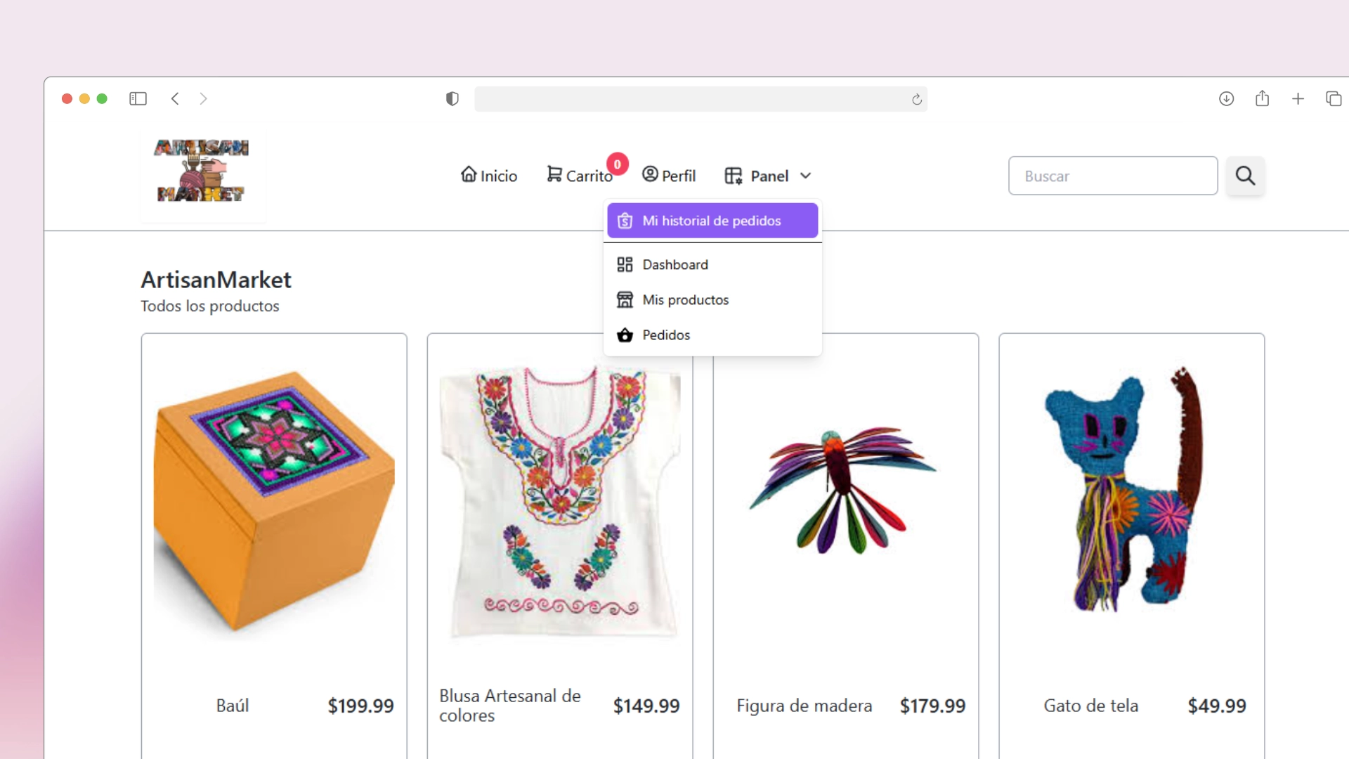 Artisan Market - E-commerce de productos artesanales