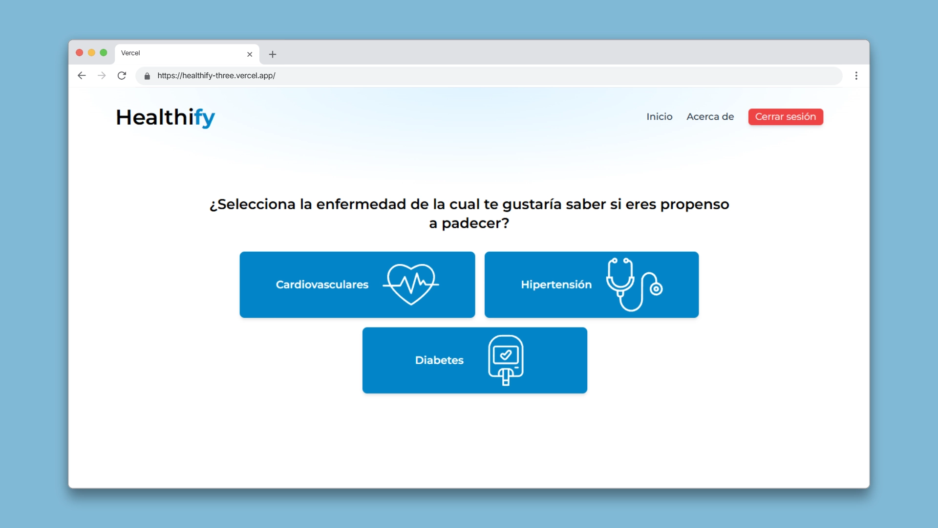 Healthify - Aplicación web para predecir enfermedades con Machine Learning