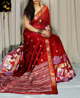cotton JARI saree thumbnail 1