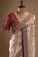 NEW SUPER HIT DESIGNERS EMBRODERY WORK SAREE thumbnail 4