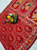 Pure Dola Banarasi saree, fully woven zari thumbnail 1