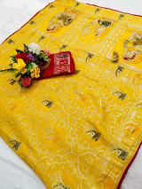 Pure Dola Banarasi saree, fully woven zari thumbnail 4
