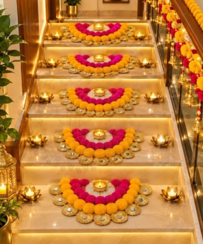 Festive Mats With candle holder