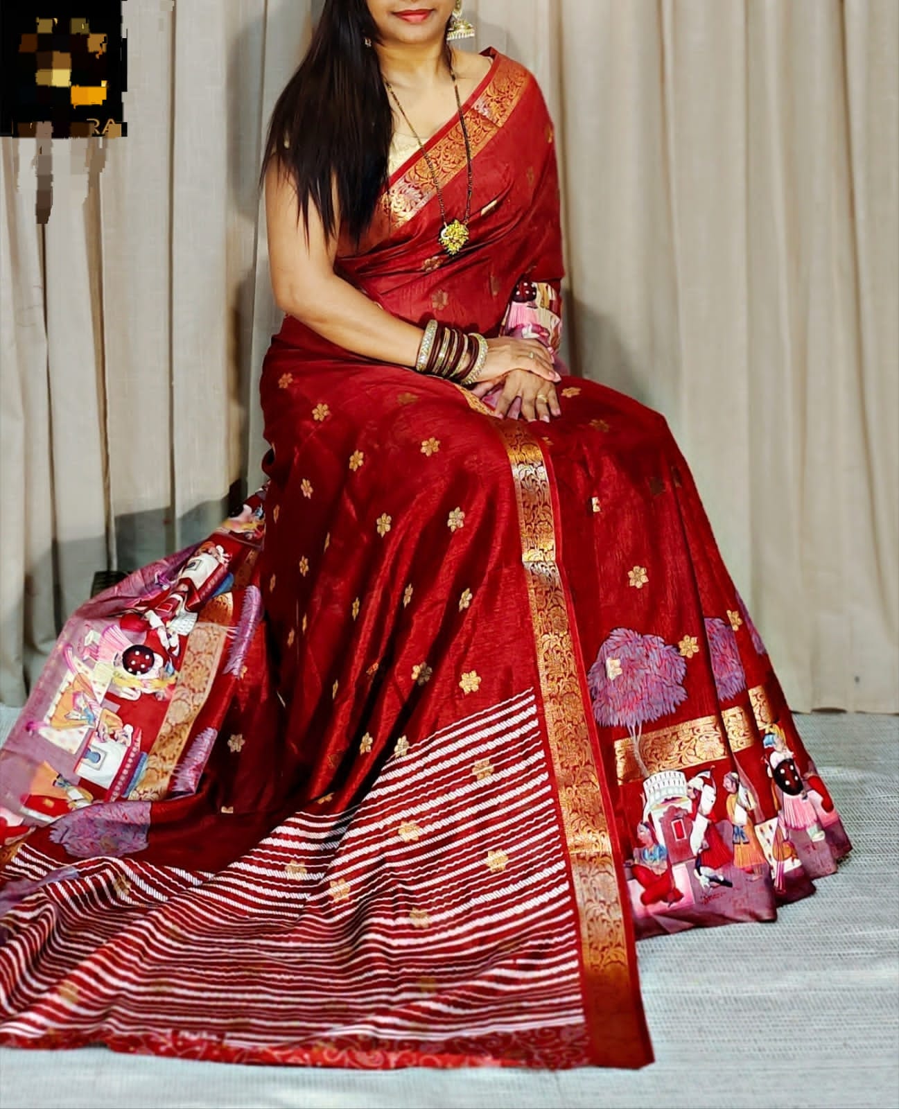 cotton JARI saree