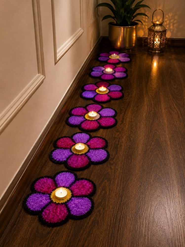Floral Bloom Mat Set 8 pack set