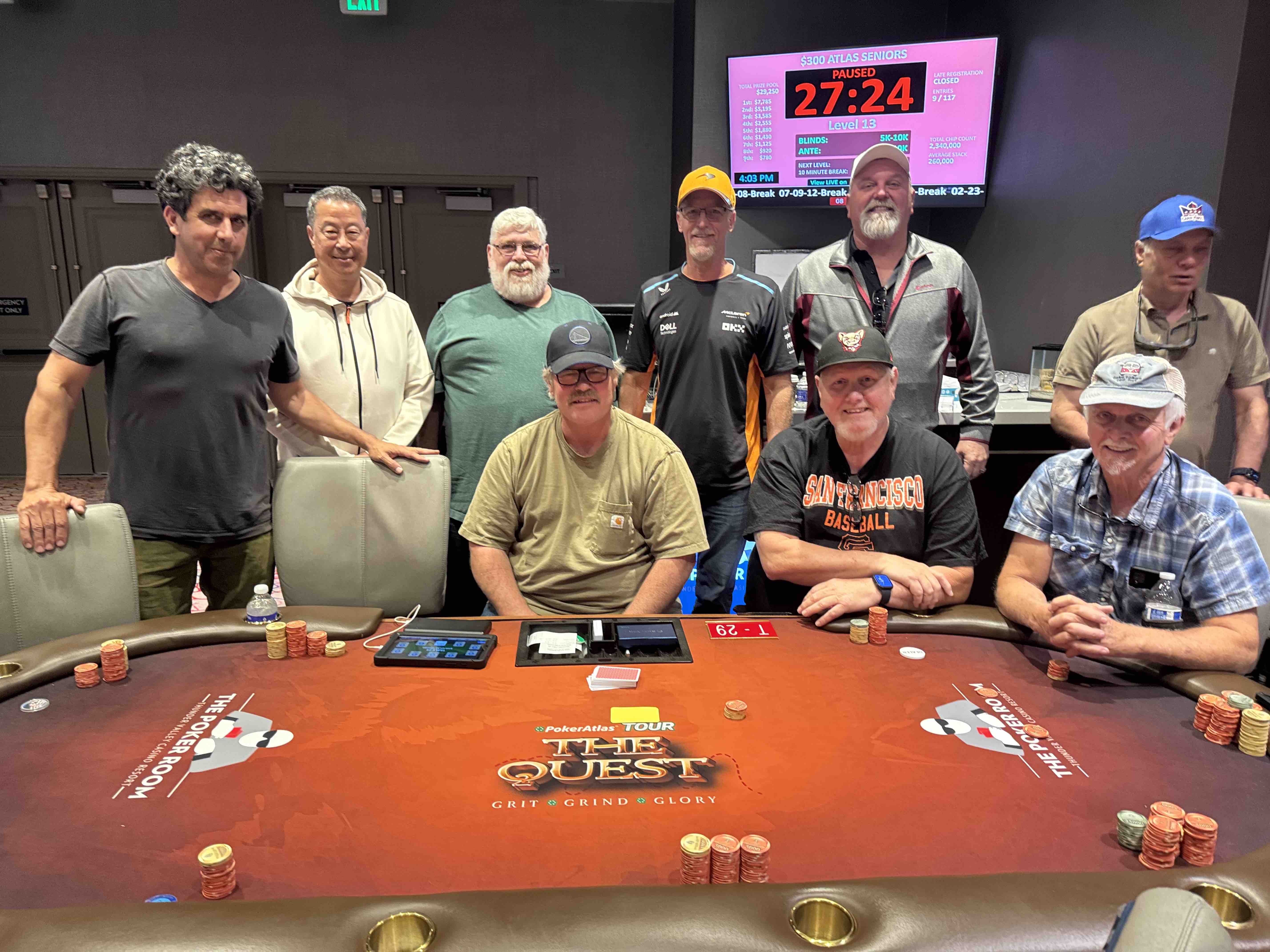 Seniors Final Table
