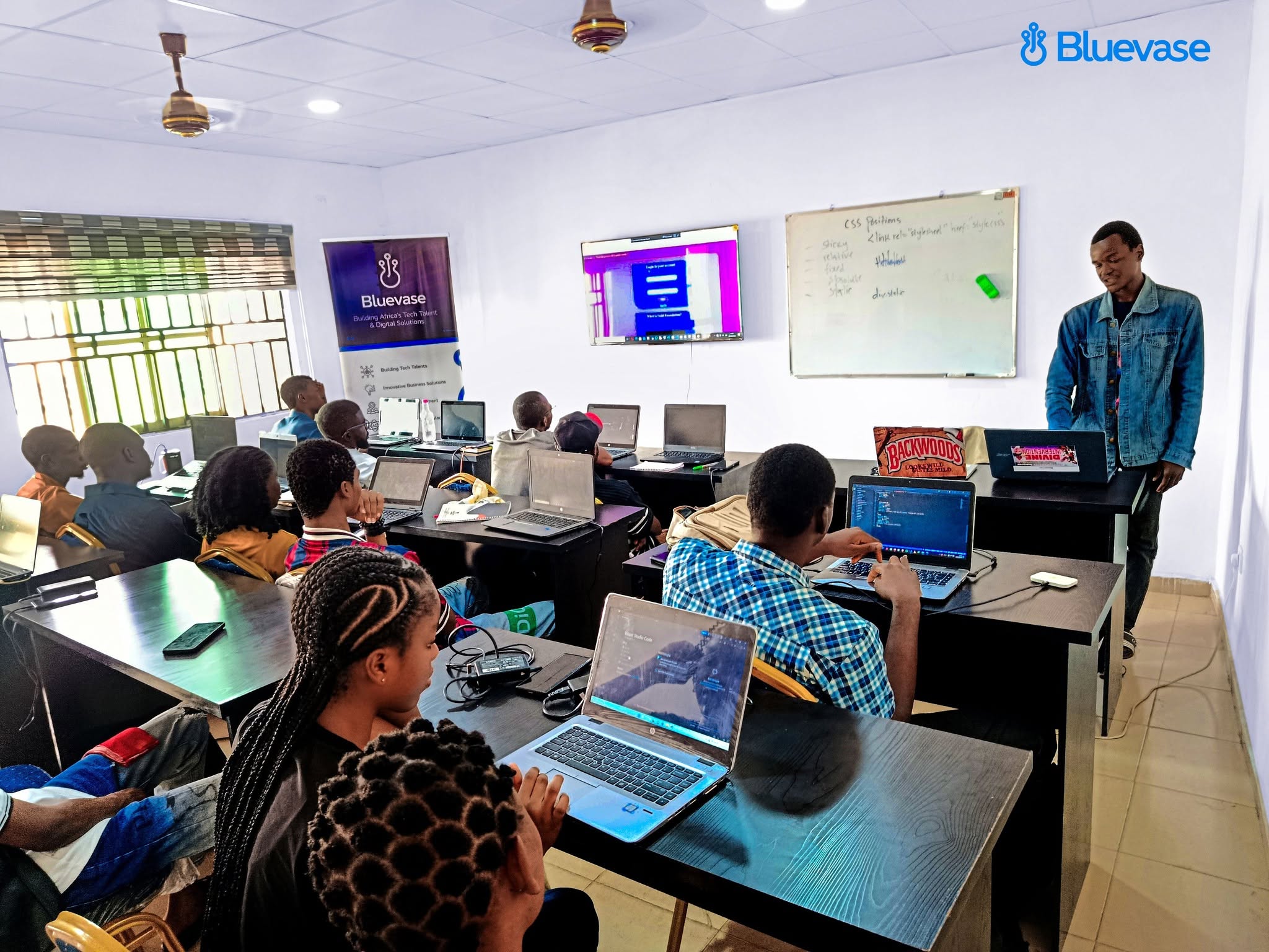 Bluevase students during a coding session in Makurdi, Benue state