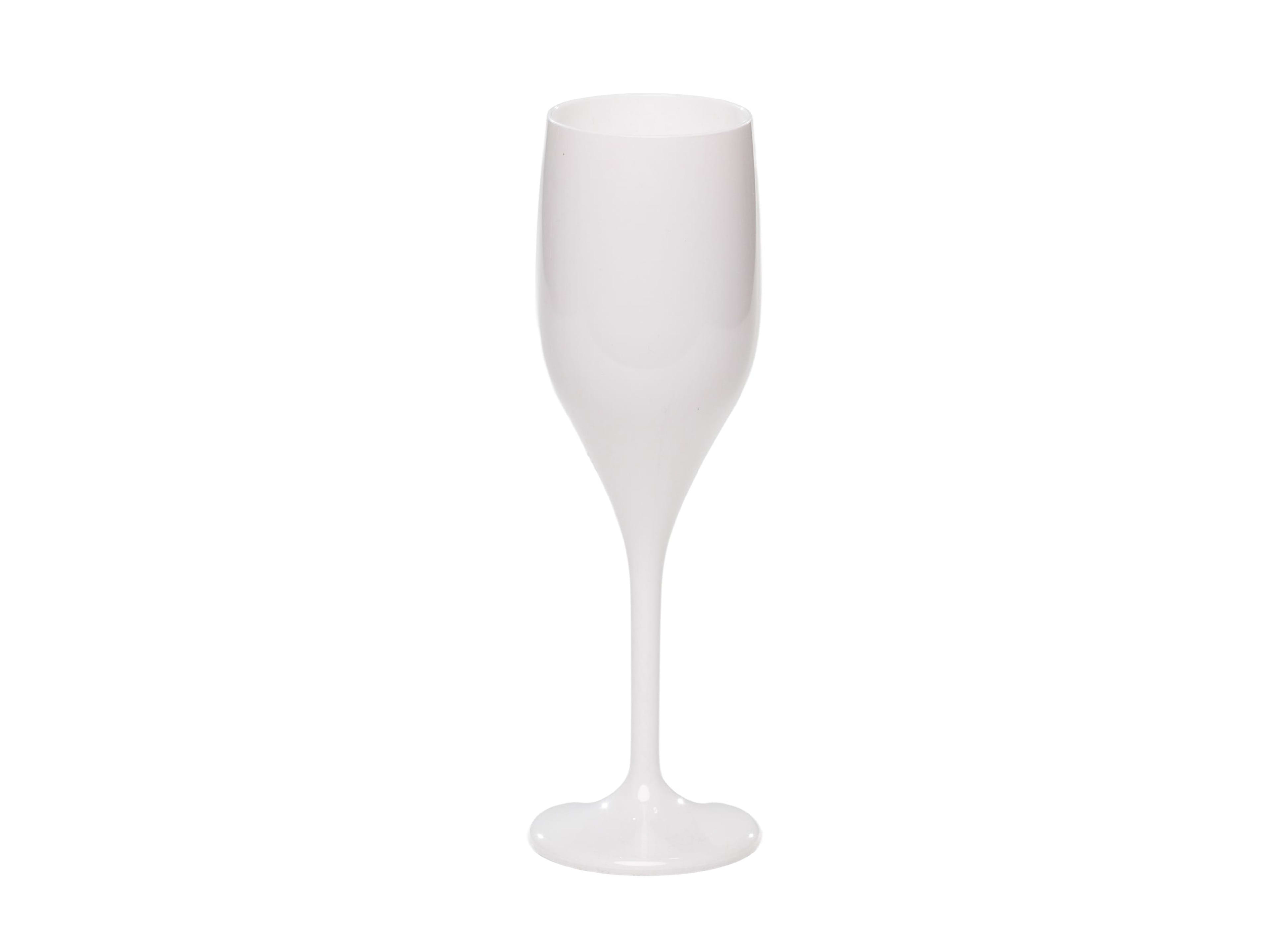 White Plastic Champagne Flute