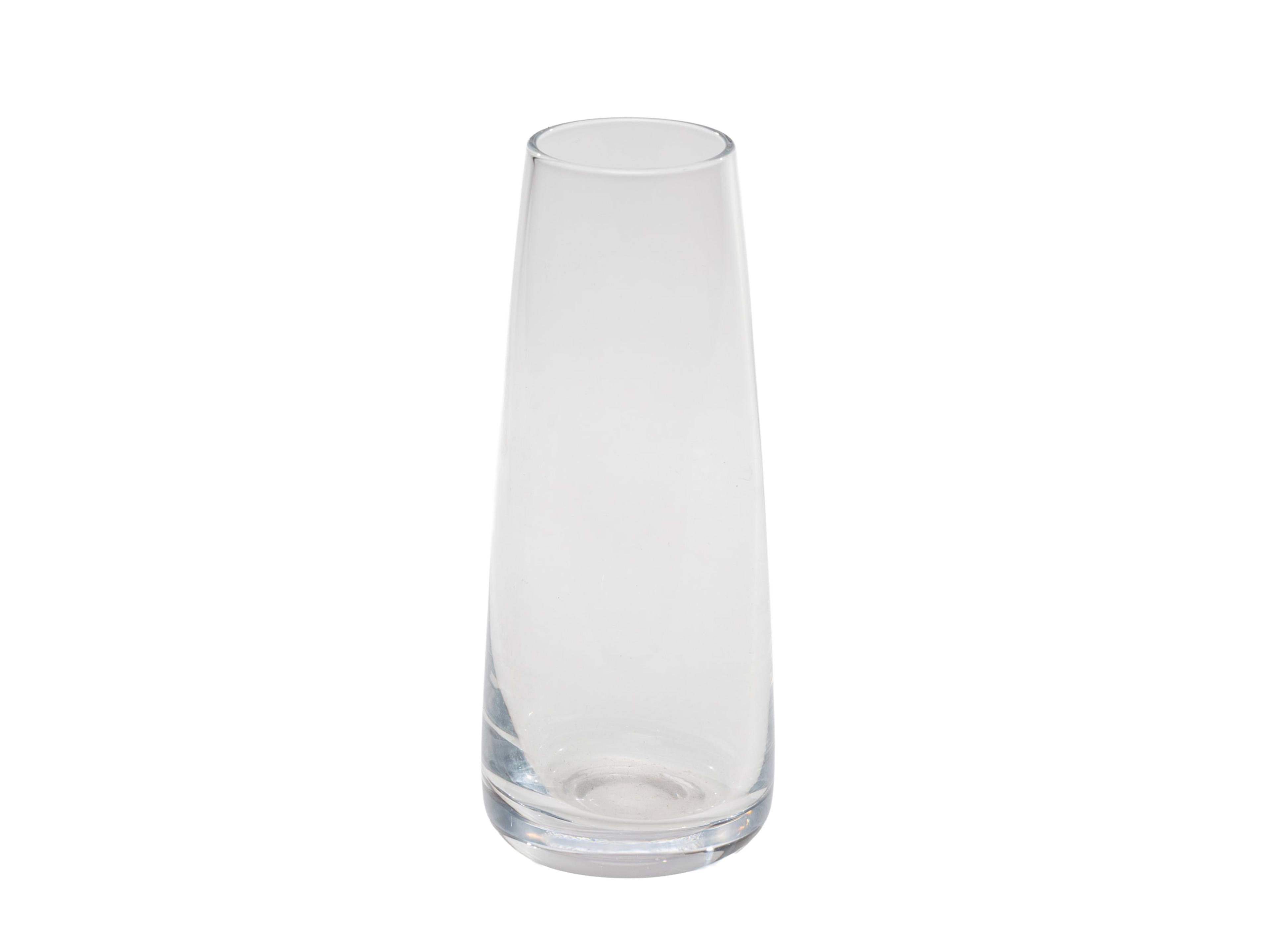 Short Clear Tapered Vase