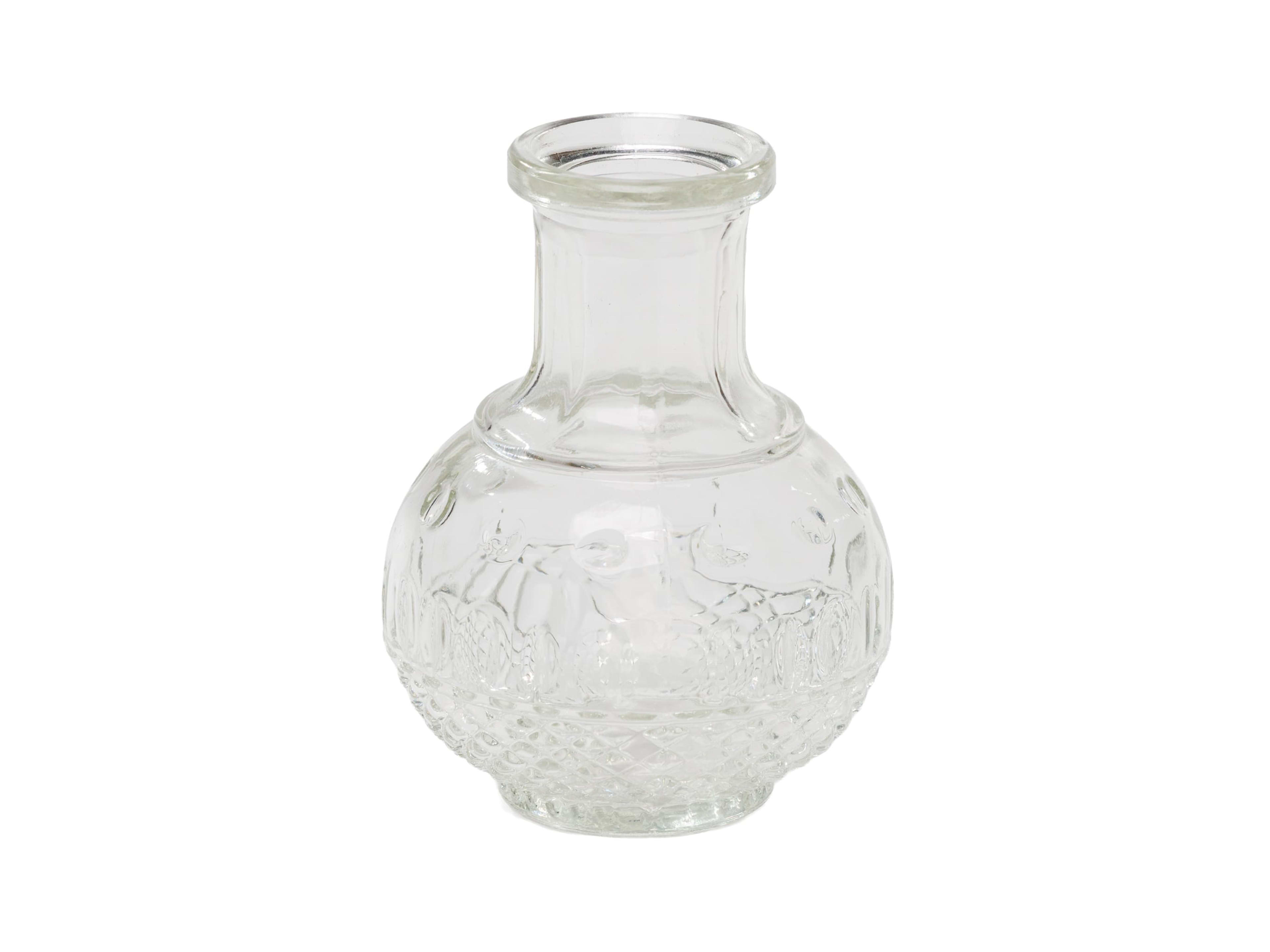 Clear Round Textured Bottle