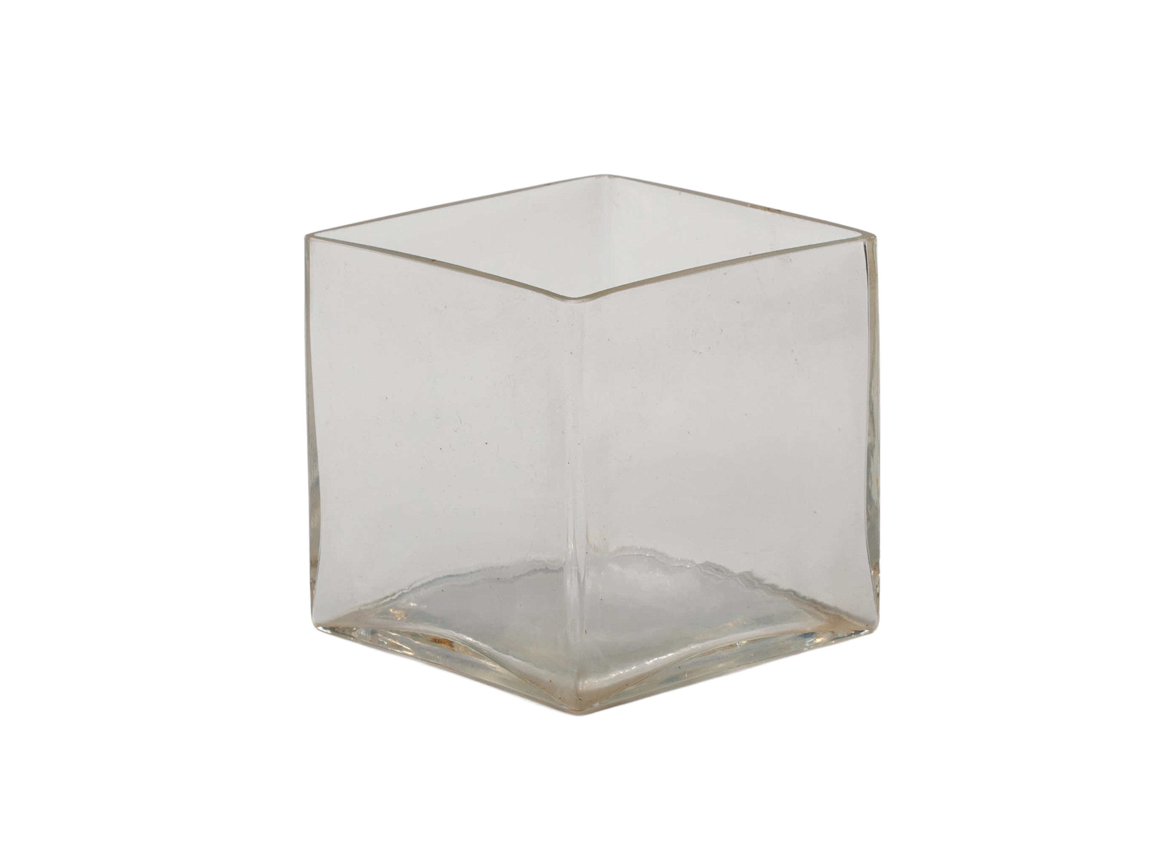 Clear Glass Cube Vase