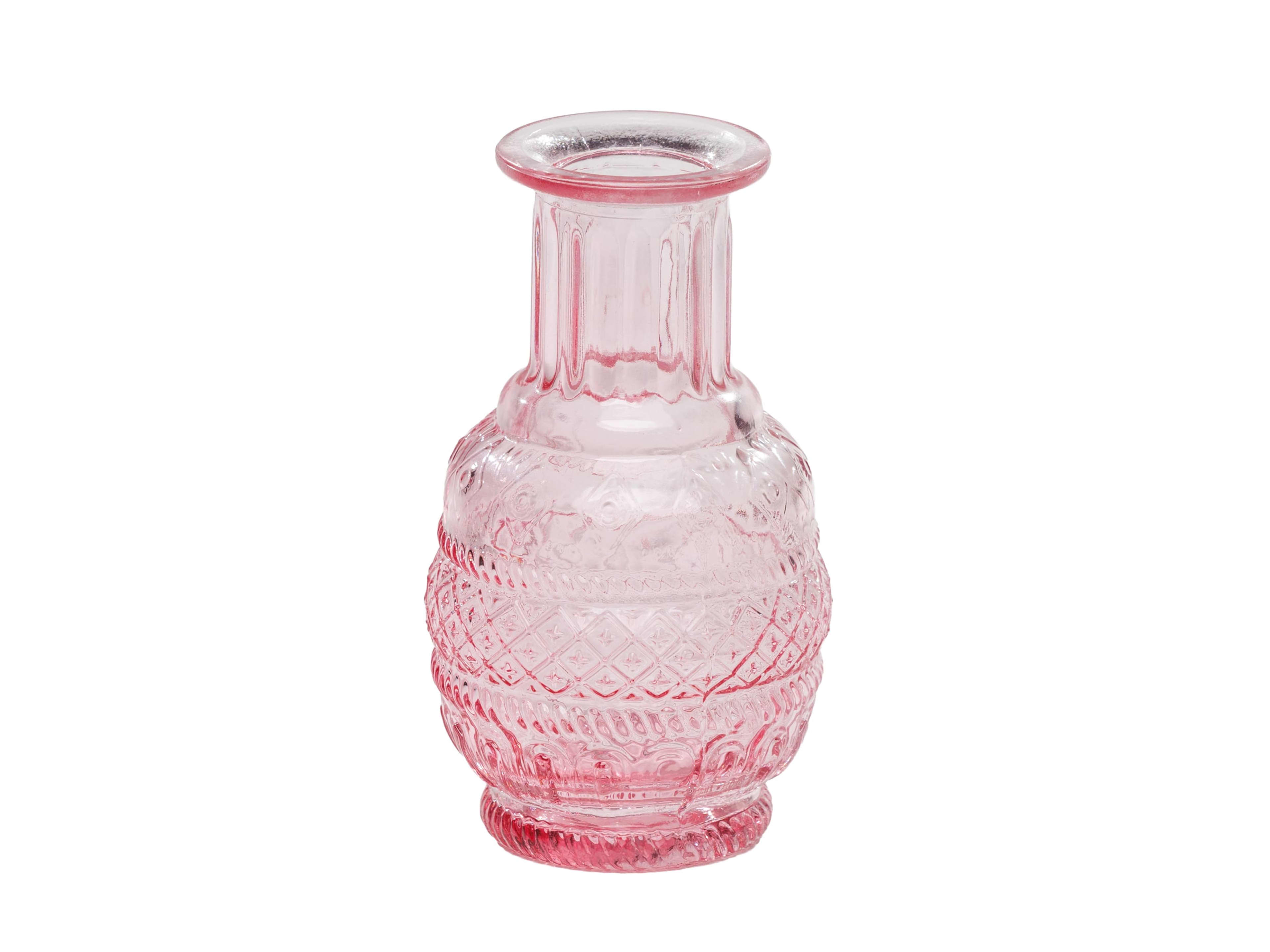 Pink Finely Ribbed Bottle