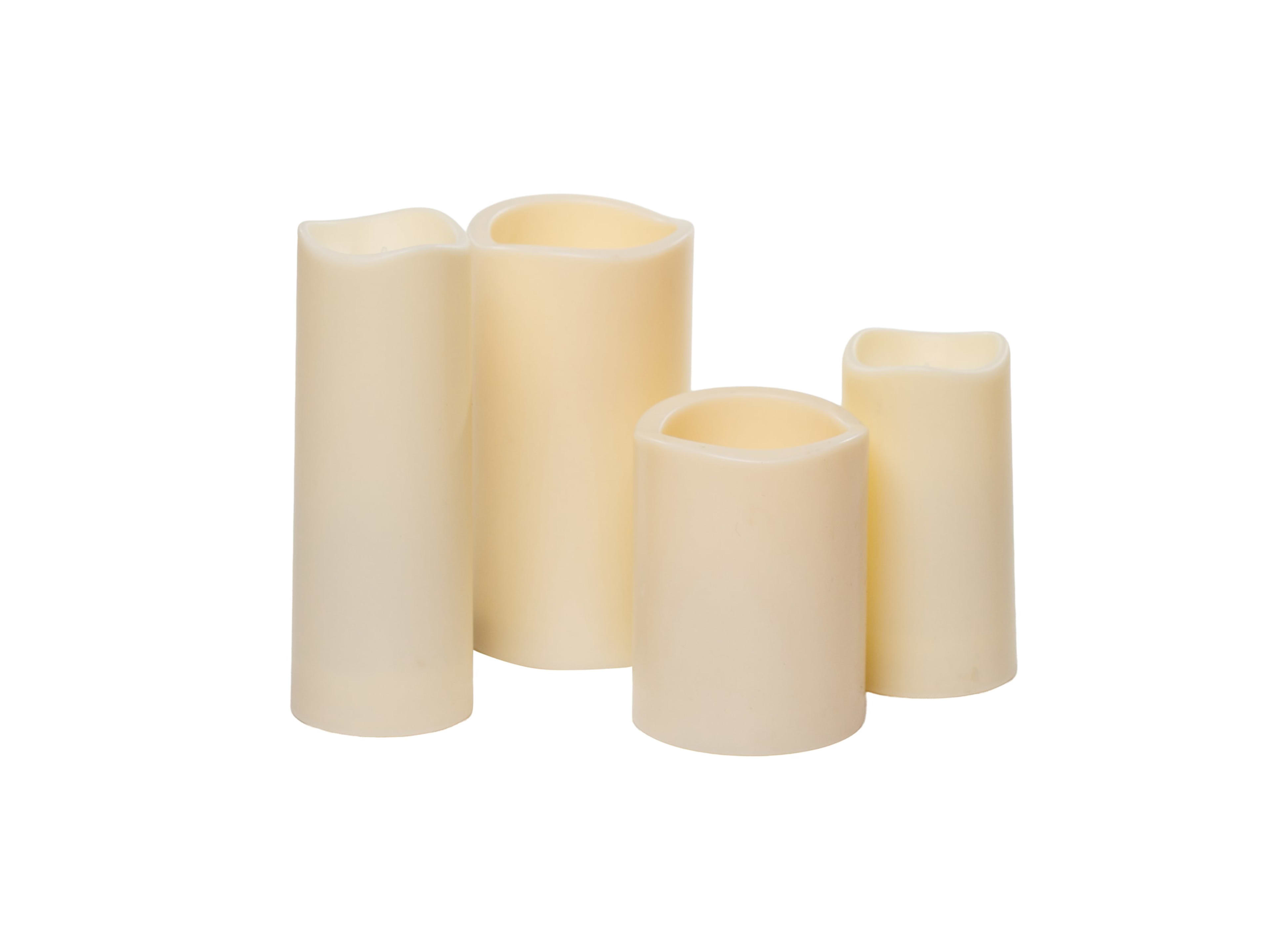Ivory LED Pillar Candles (Set)