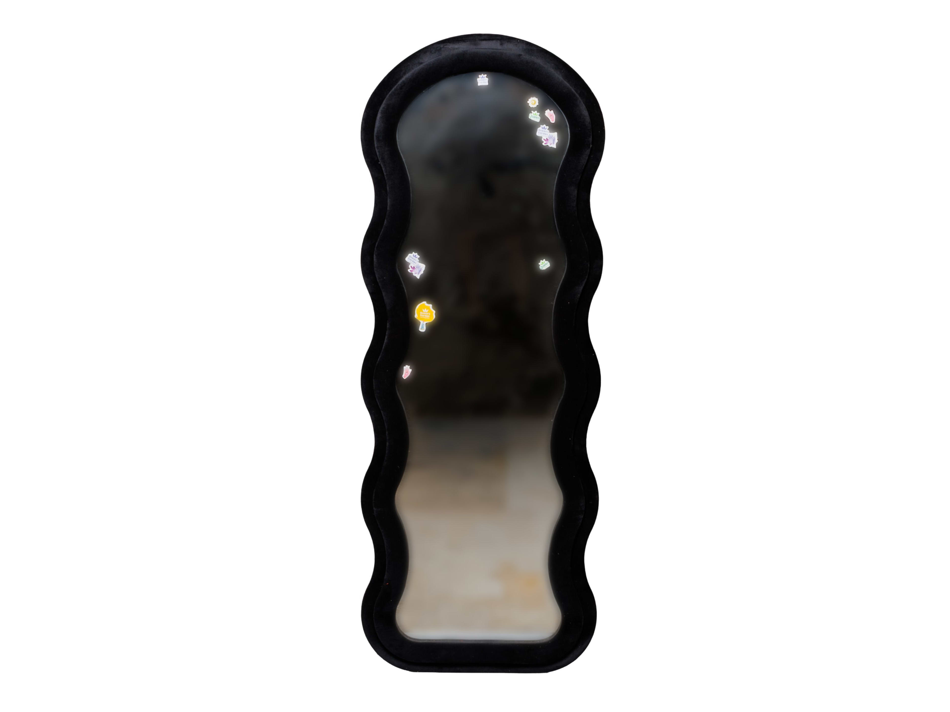 Black Wavy Mirror