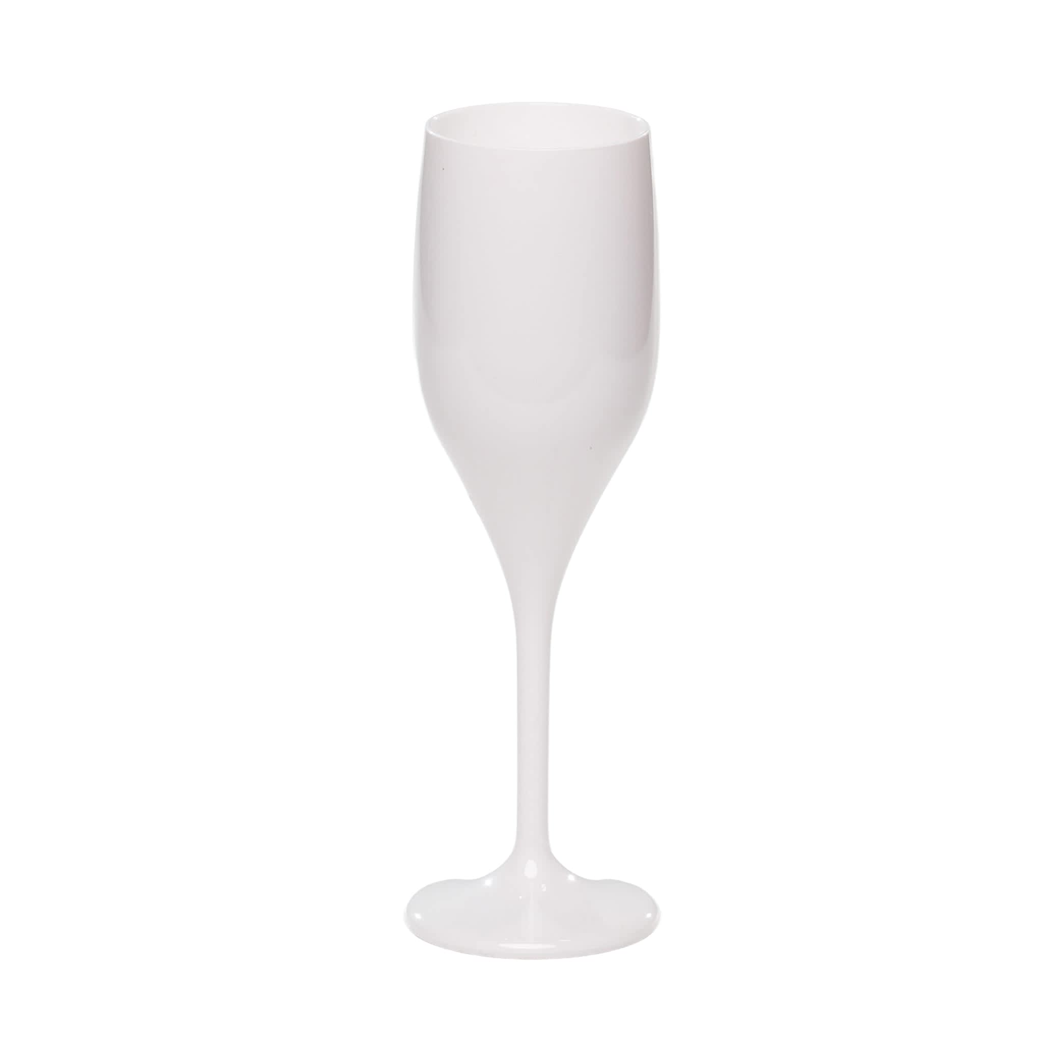 White Plastic Champagne Flute