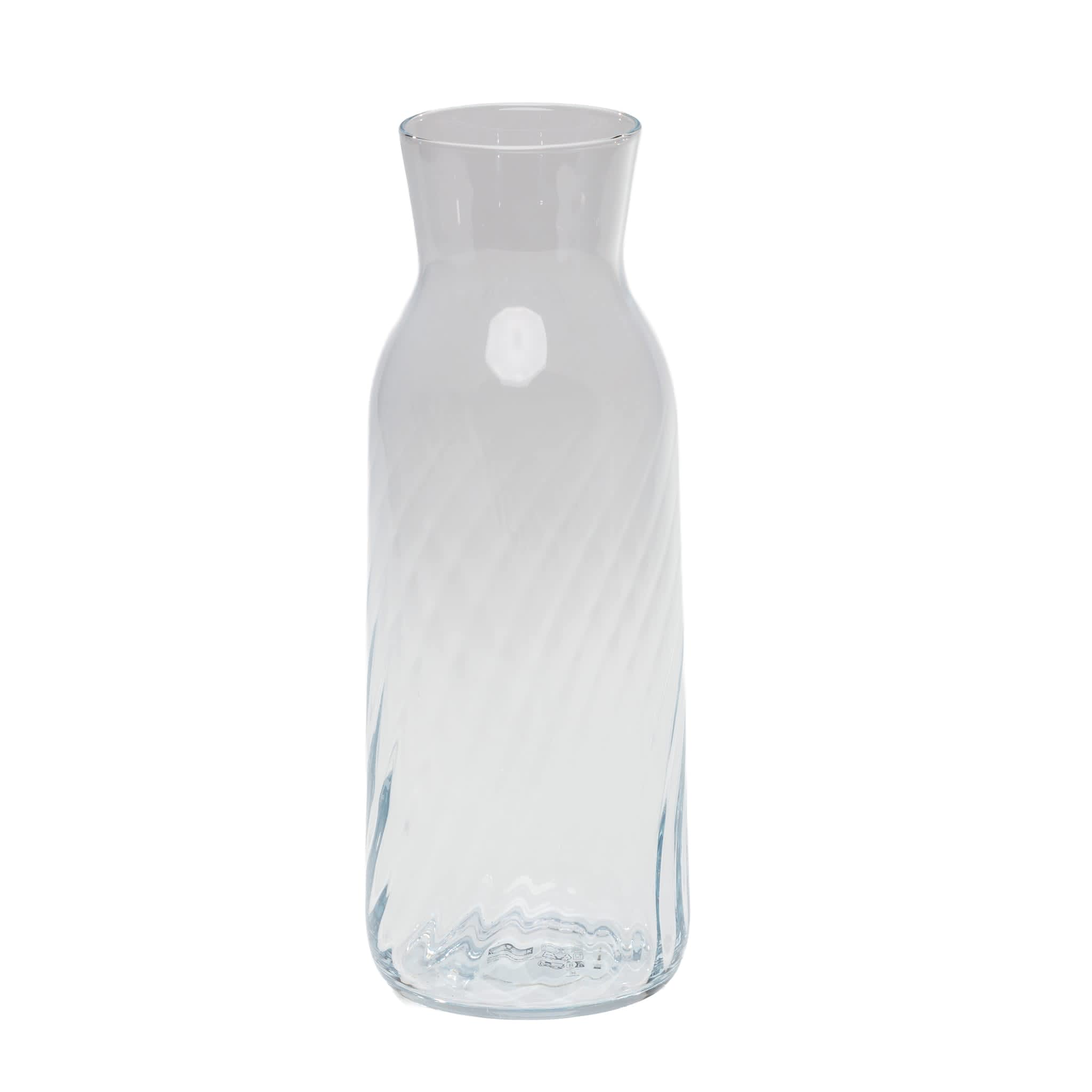 Swirl-Pattern Carafe, Frosted White