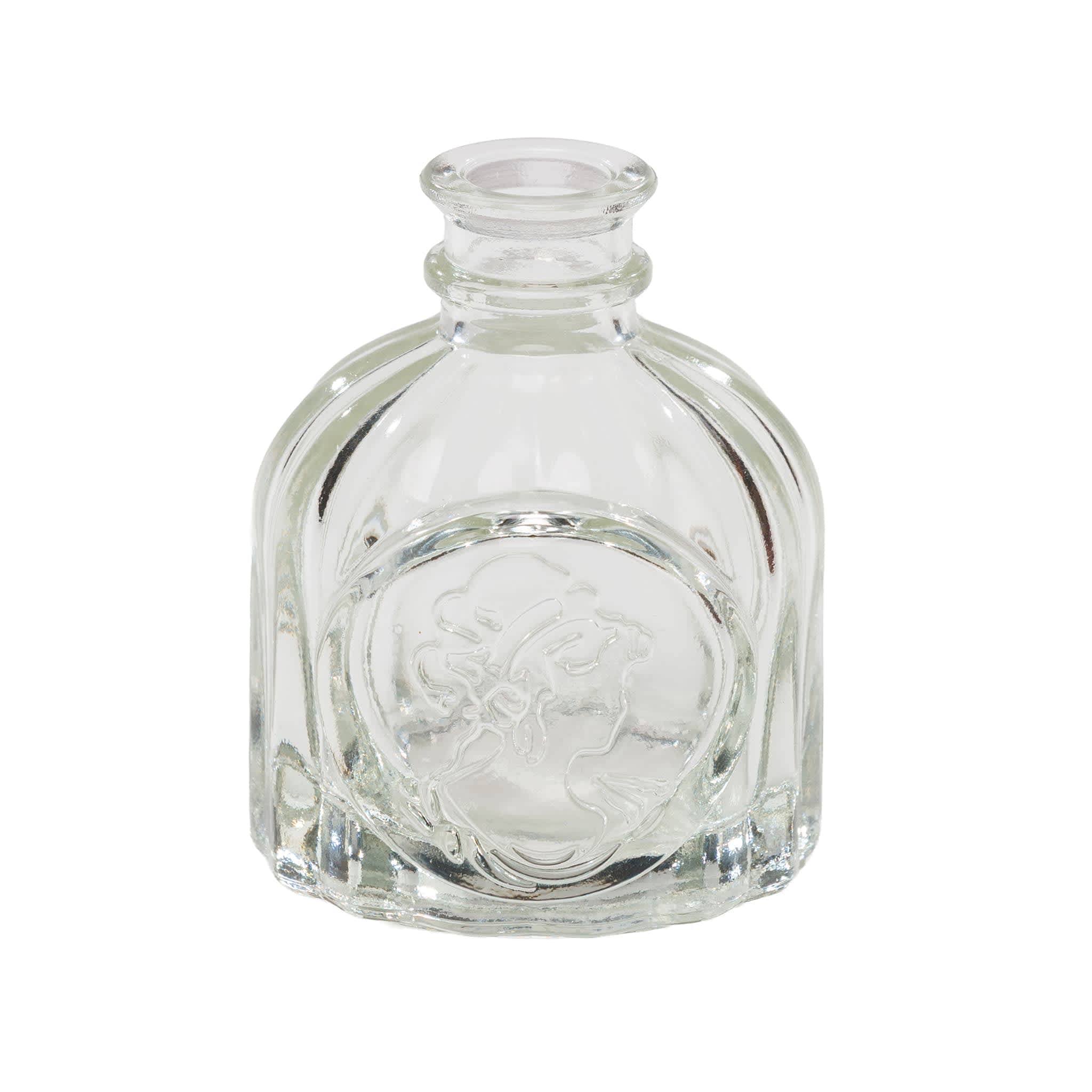 Clear Round Embossed Bottle