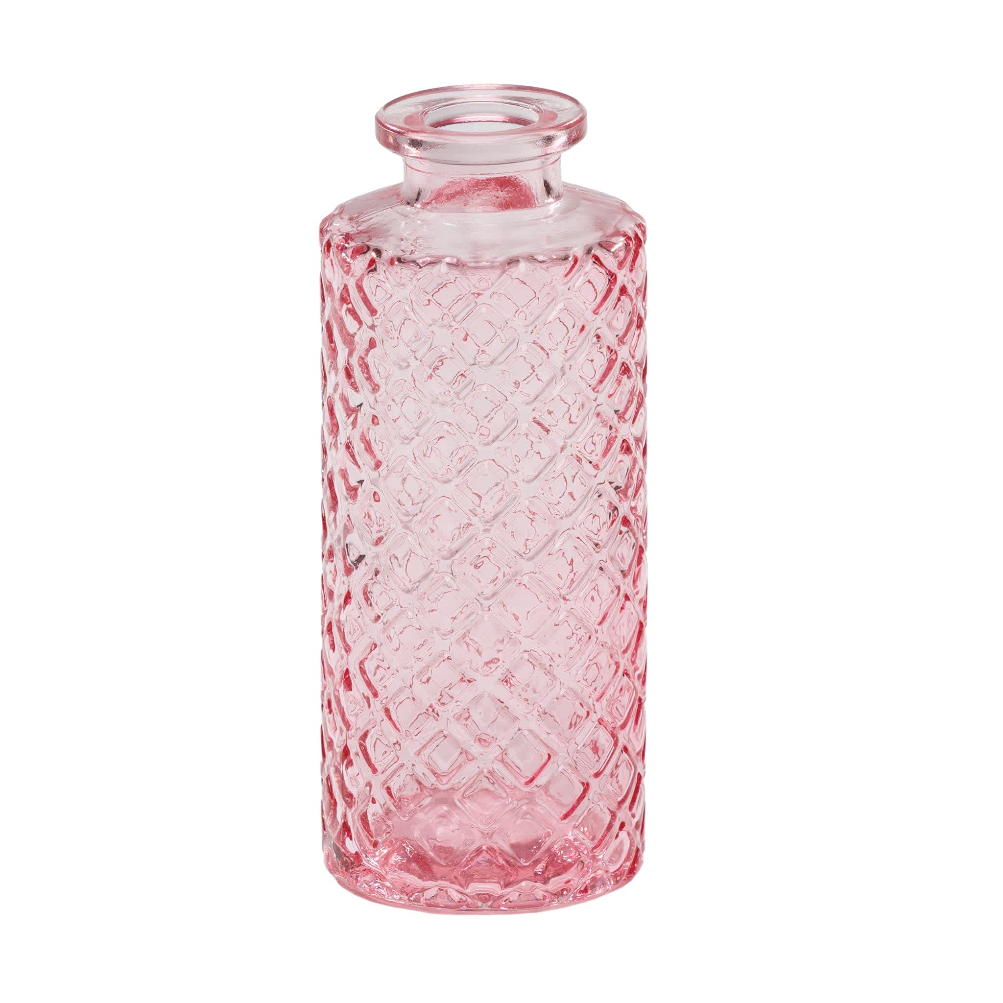 Tall Pink Embossed Bottle