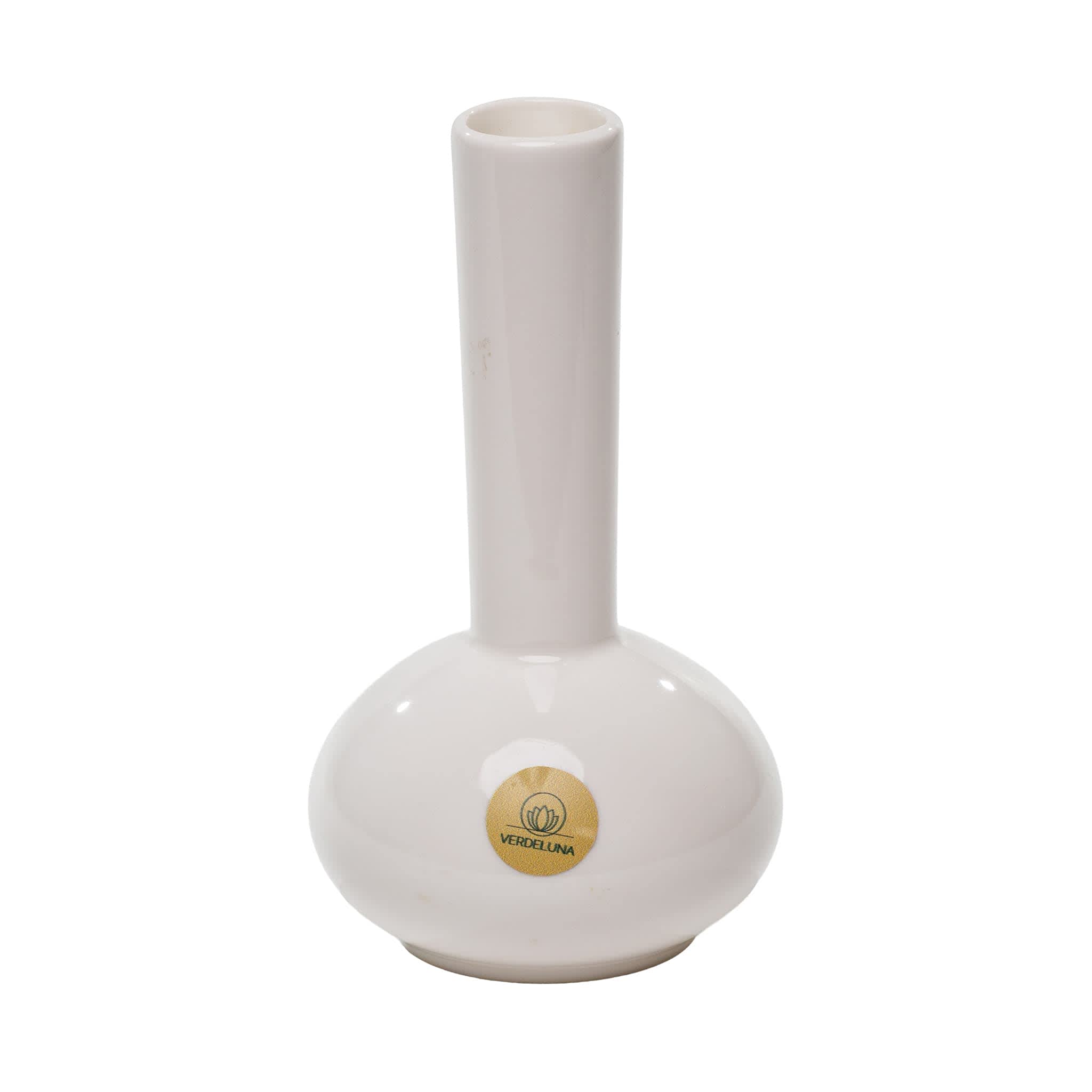 White Slim-Neck Bud Vase
