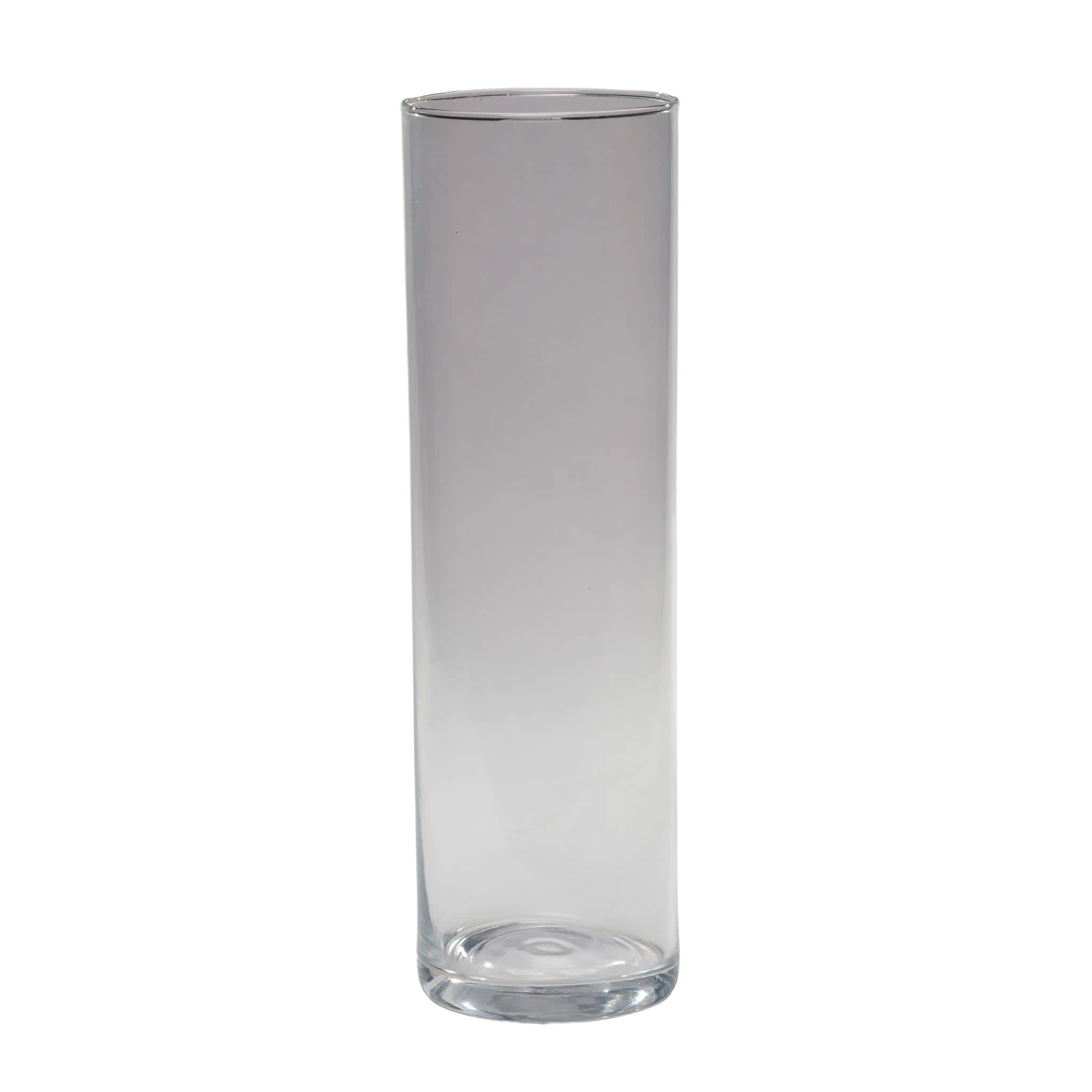 Tall Grey Cylinder Vase