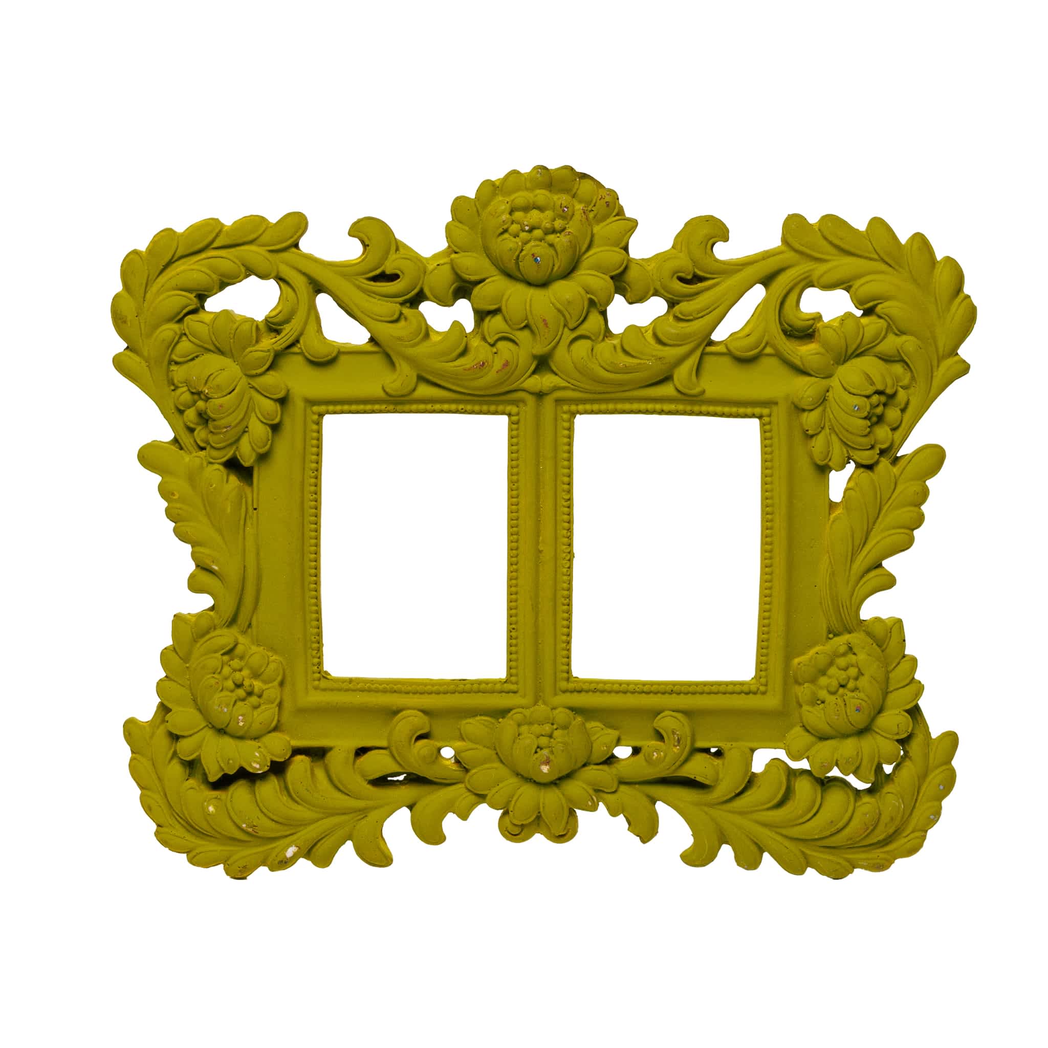 Lime Baroque Double Frame