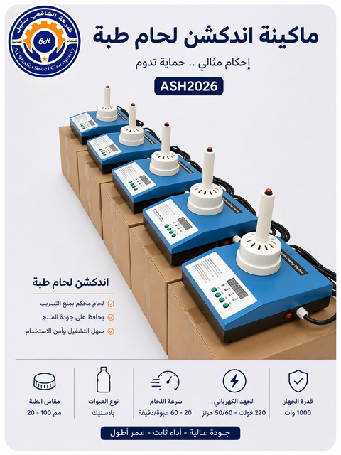 ماكينة اندكشن لحام طبة — الشافعي ستيل