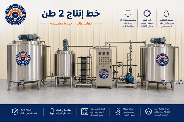 خط إنتاج شيكولاتة 2 طن — الشافعي ستيل