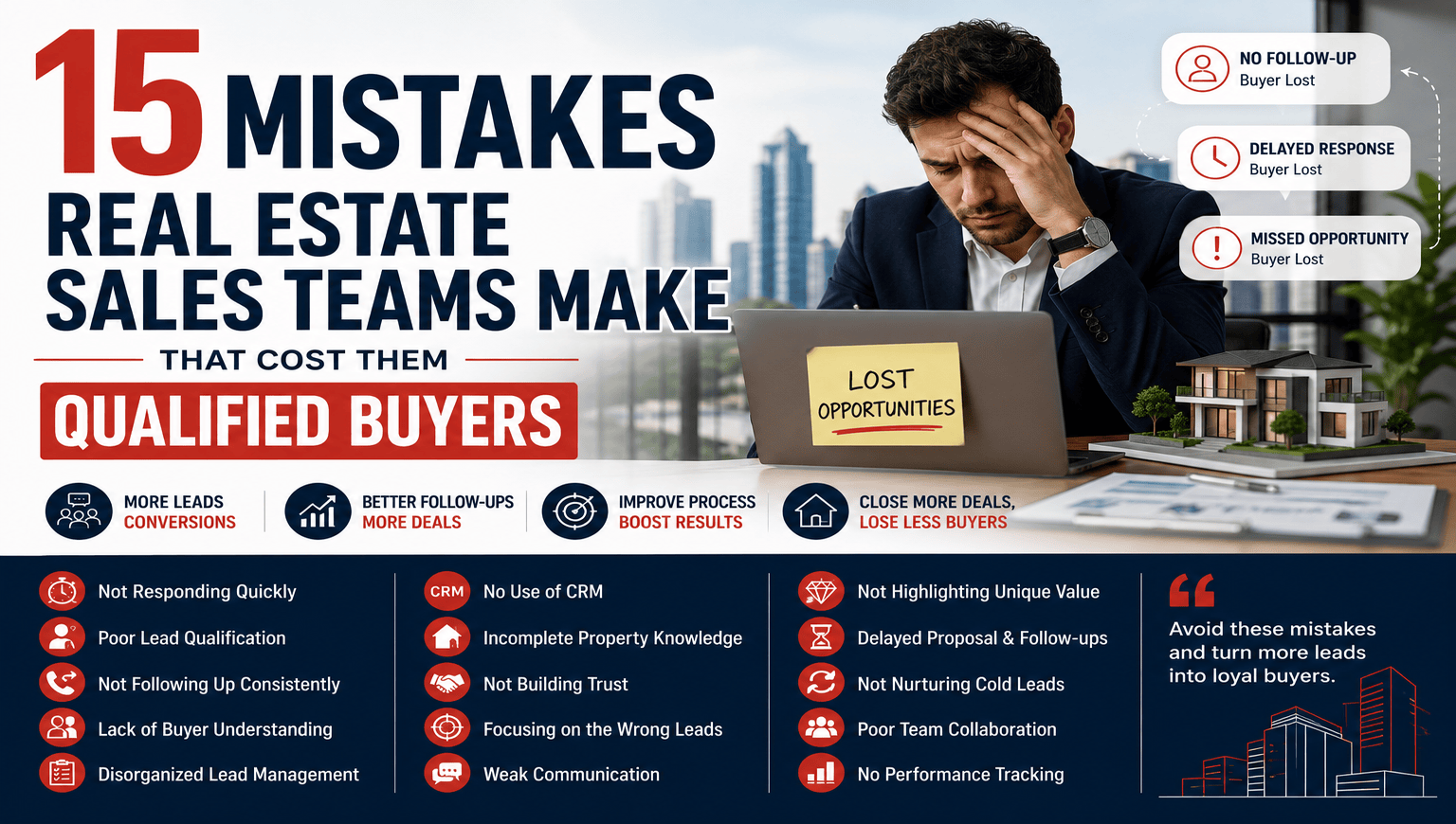 15 Mistakes Real Estate Sales Teams Make That Cost Them Qualified Buyers
