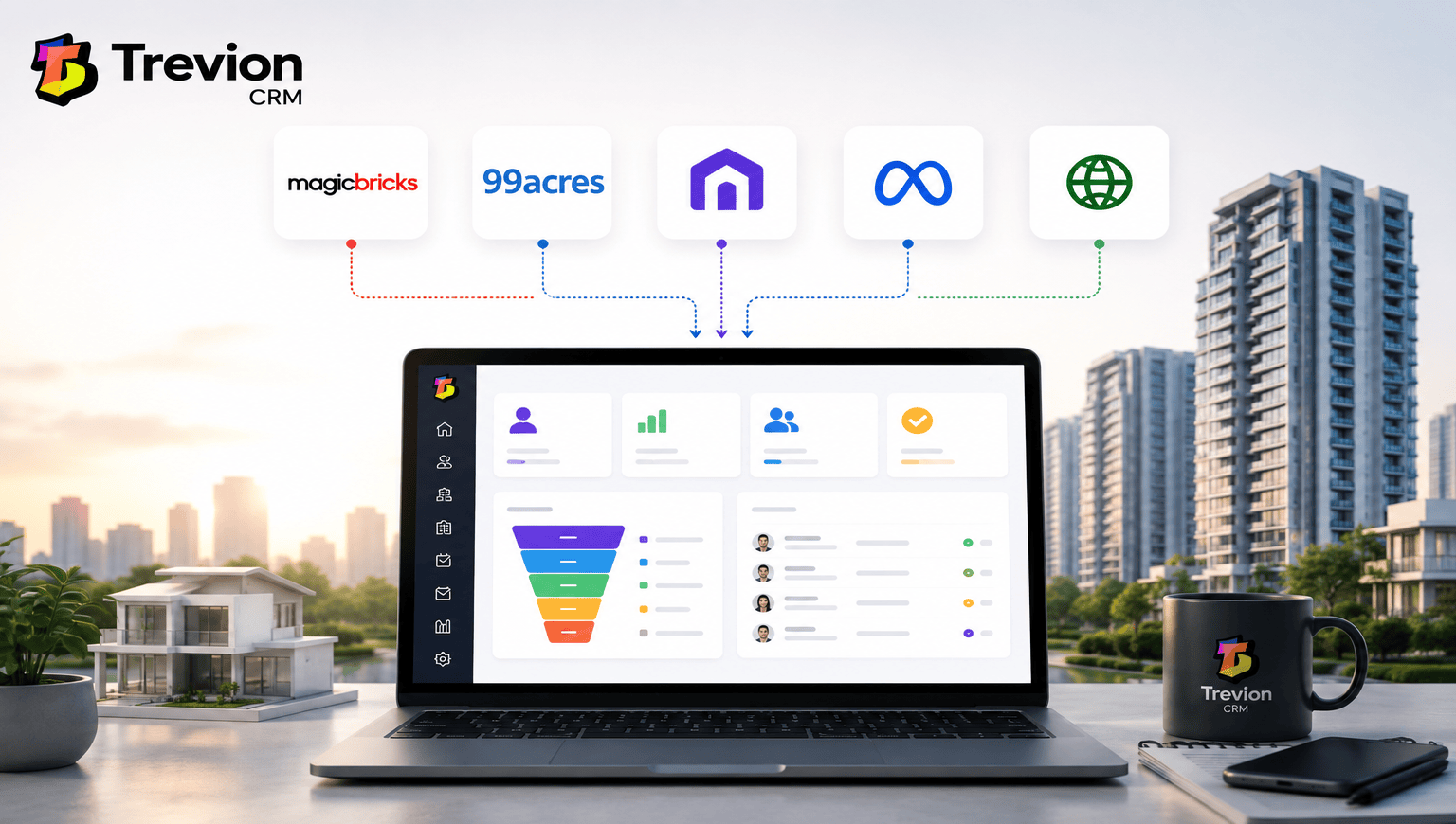 Top Real Estate CRMs in India with 99acres, MagicBricks, Housing.com & Meta Ads Integration