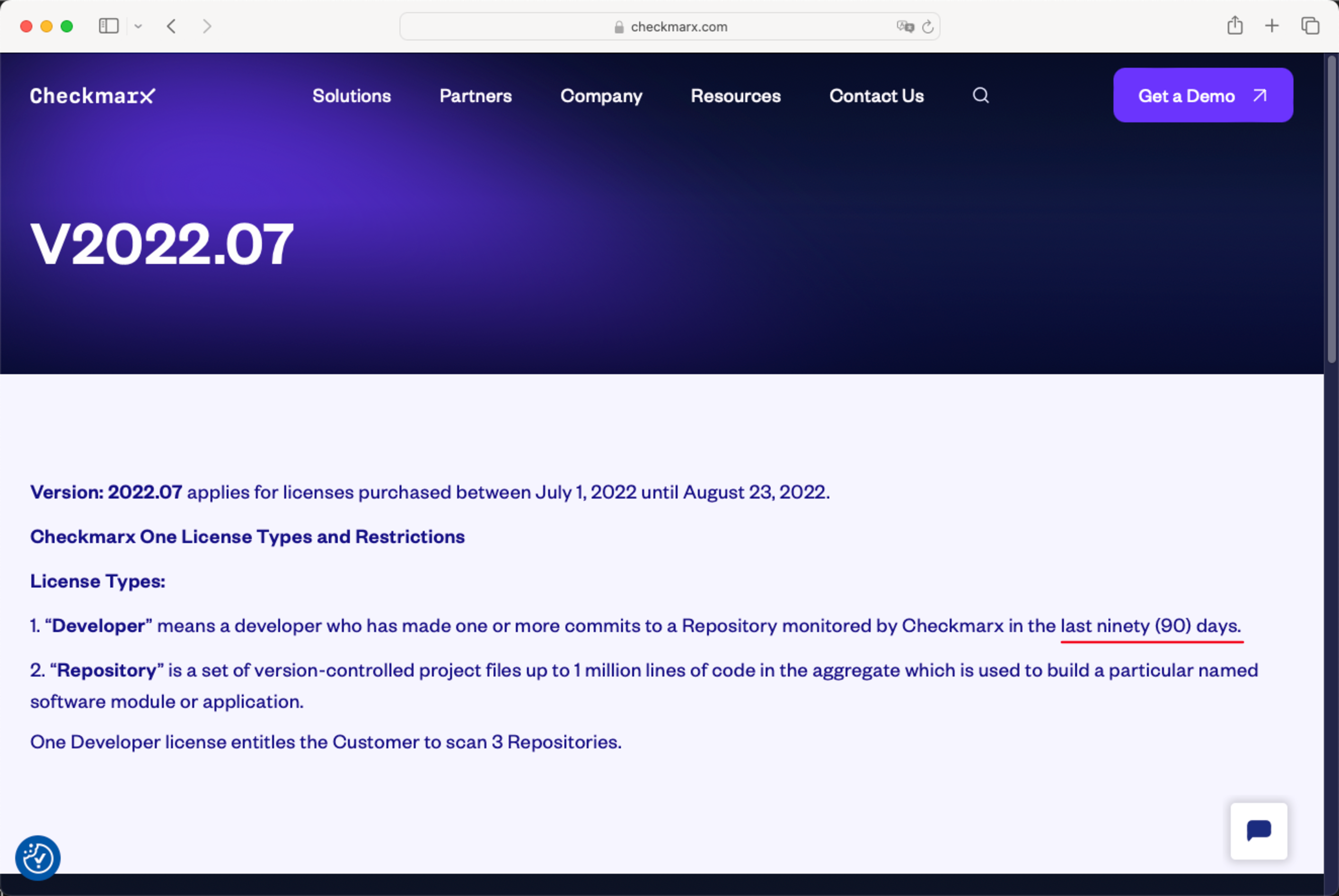 Checkmarx - Modelo de Licenciamento