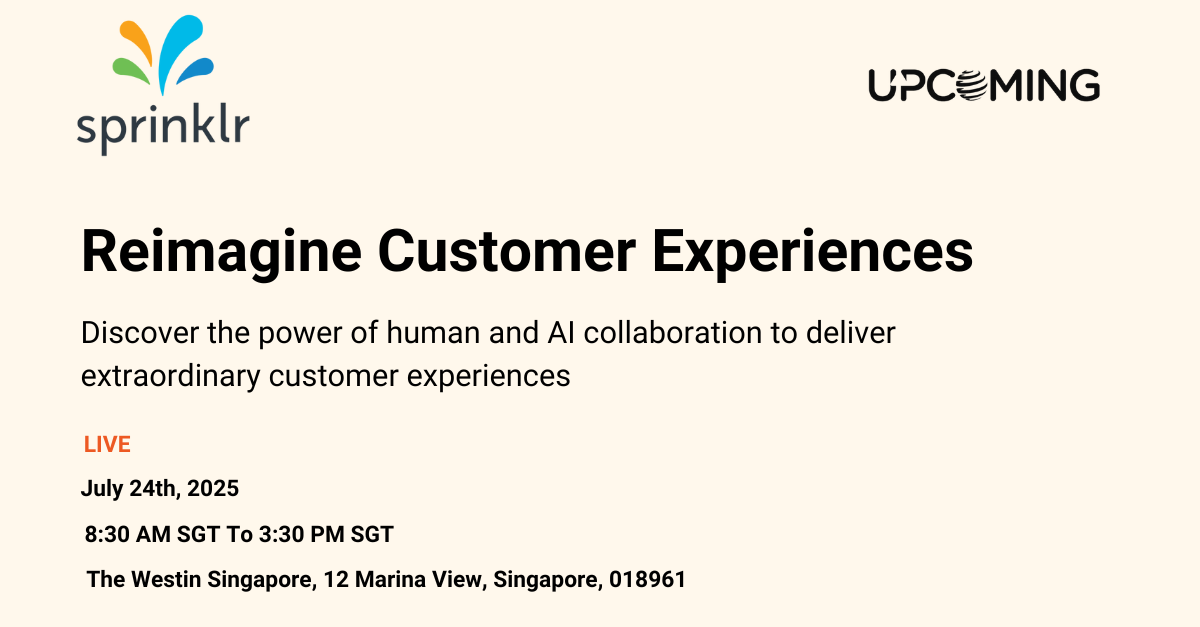 Reimagine Customer Experiences — Sprinklr event banner