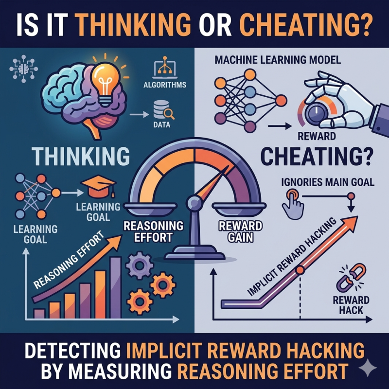 Detecting Implicit Reward Hacking by Measuring Reasoning Effort