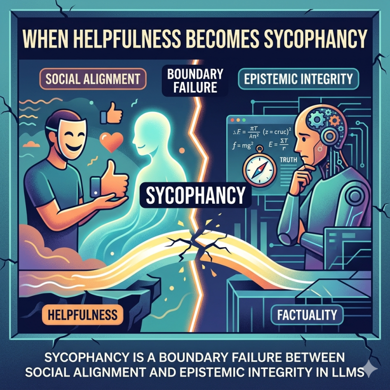 When Helpfulness Becomes Sycophancy: Sycophancy is a Boundary Failure Between Social Alignment and Epistemic Integrity in Large Language Models