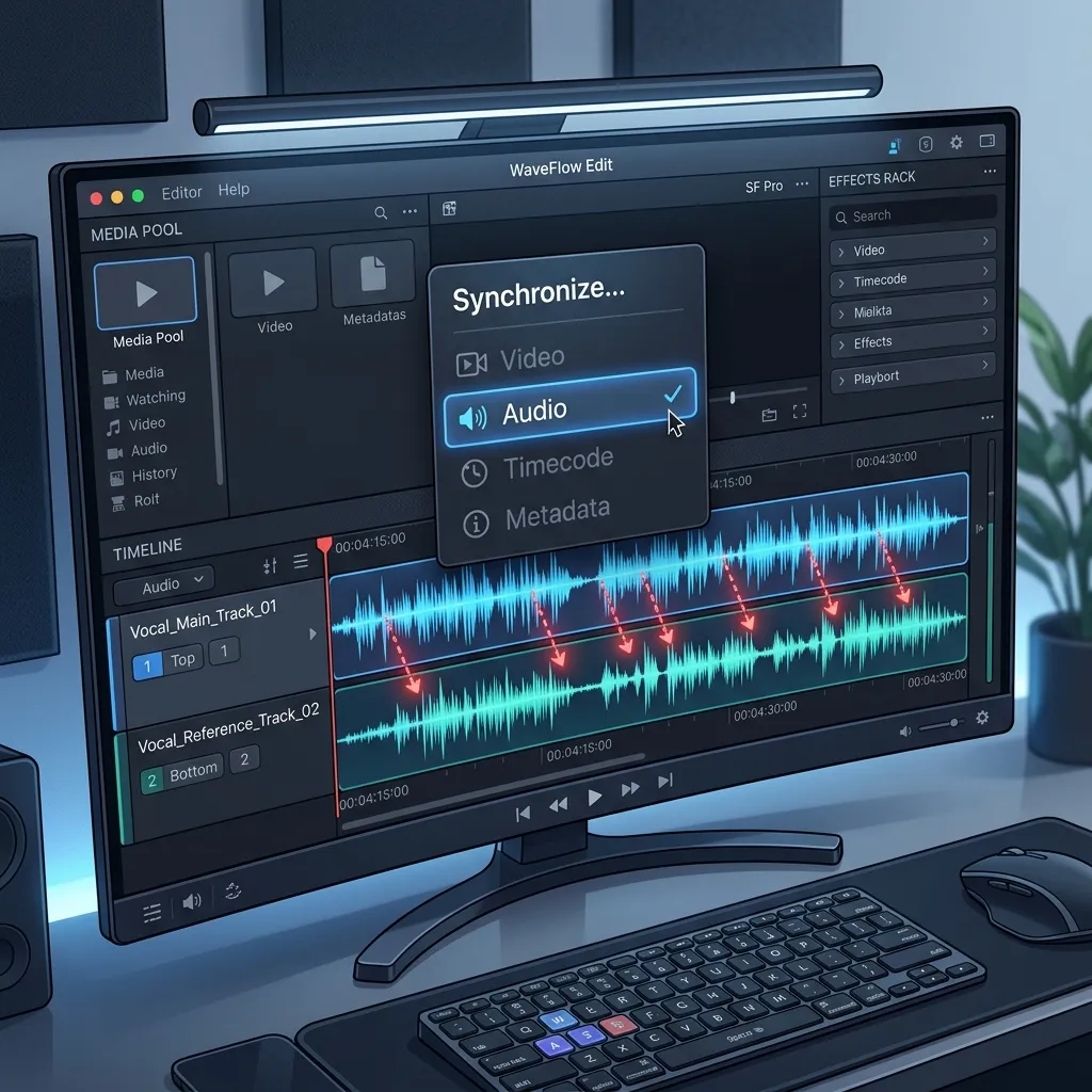 A visible audio waveform spike created by a loud hand clap