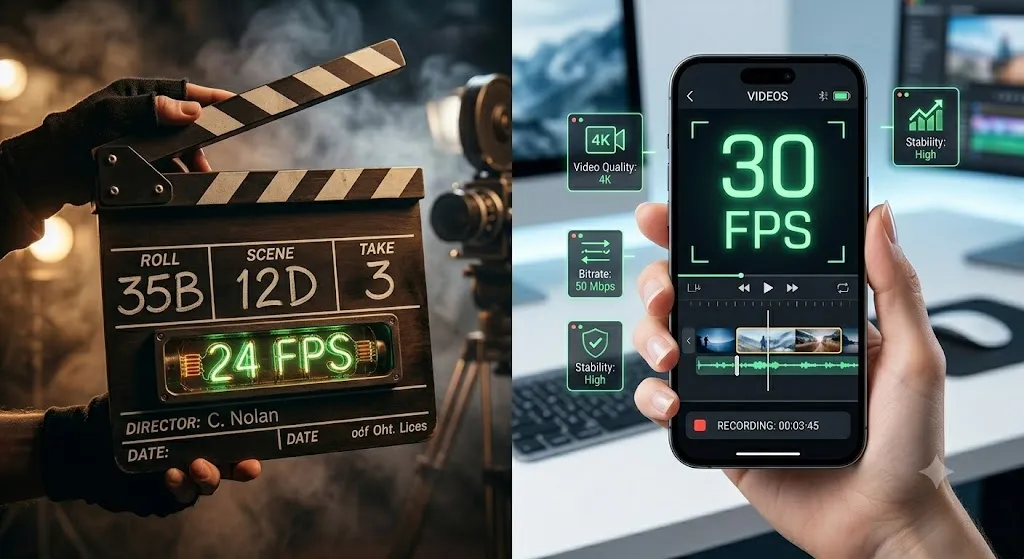 Video Frame Rate Explained: 24fps vs 30fps vs 60fps