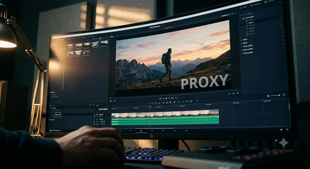 Complete proxy workflow summary diagram from ingest to final export