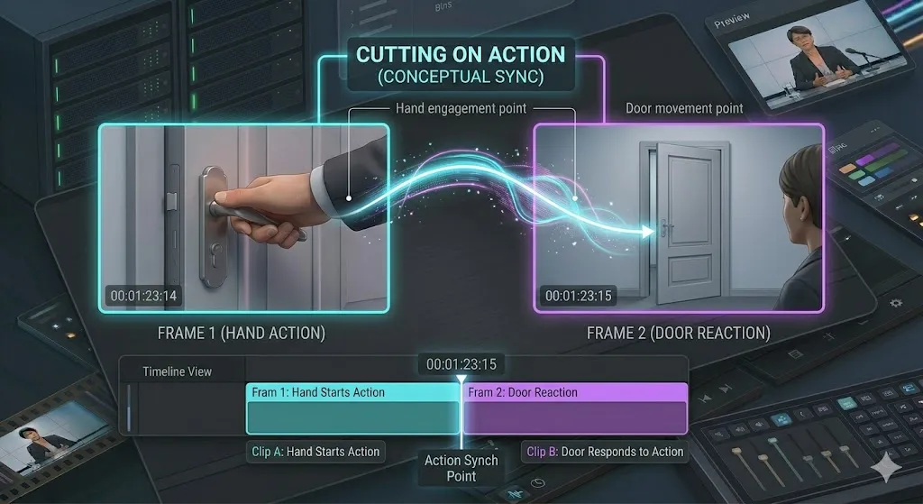 Timeline showing unlinked audio and video being trimmed independently