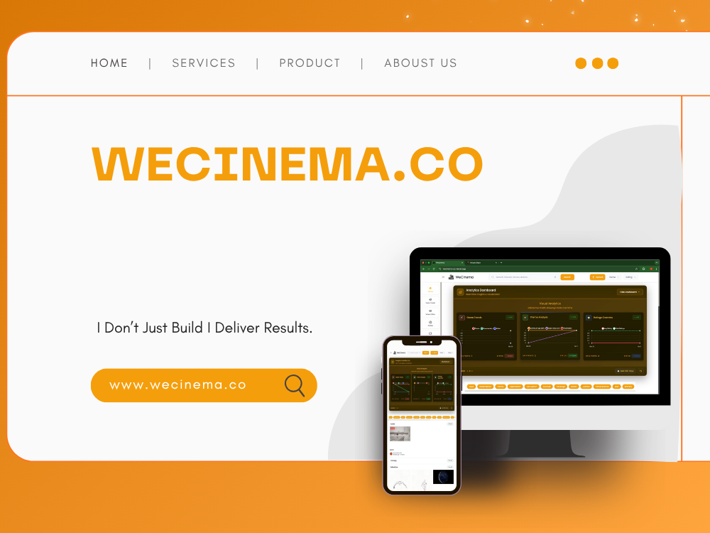 Wecinema website and app, built by Zynhive