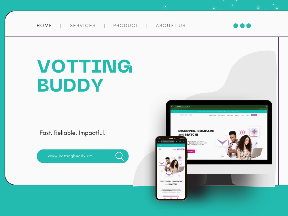 Voting Buddy website and app, built by Zynhive