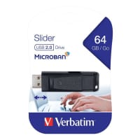 Pendrive Verbatim 64gb Usb 2.0 Slider Negro 1