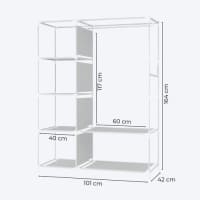 Armario Organizador de Ropa Desarmable, Perchero, Zapat 3