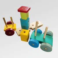 Tren de Madera- Mini Trochita -9 X 12 Cm- 3